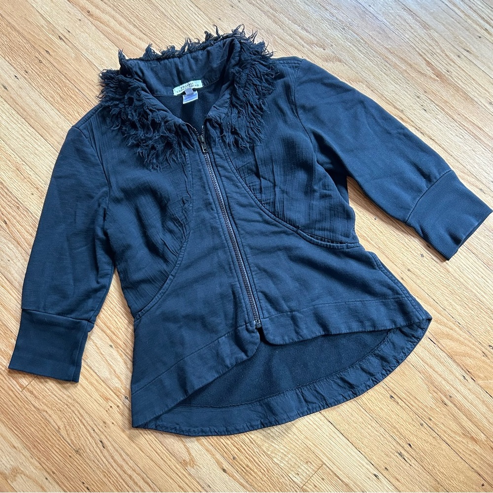 Prairie Underground Black Sweatshirt, 3/4 Length Sleeves - Picture 3 of 8